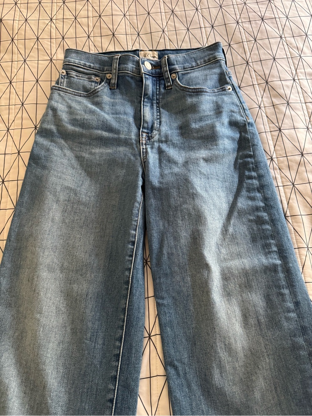 J. Crew Wide Leg cropped Jeans